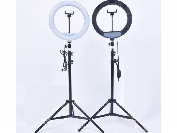 Anillo de luz LED para Selfie, 30 cm, con trípode y soporte para teléfono móvil, para en vivo video YouTube